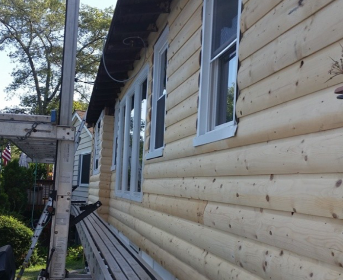 artificial log siding for homes