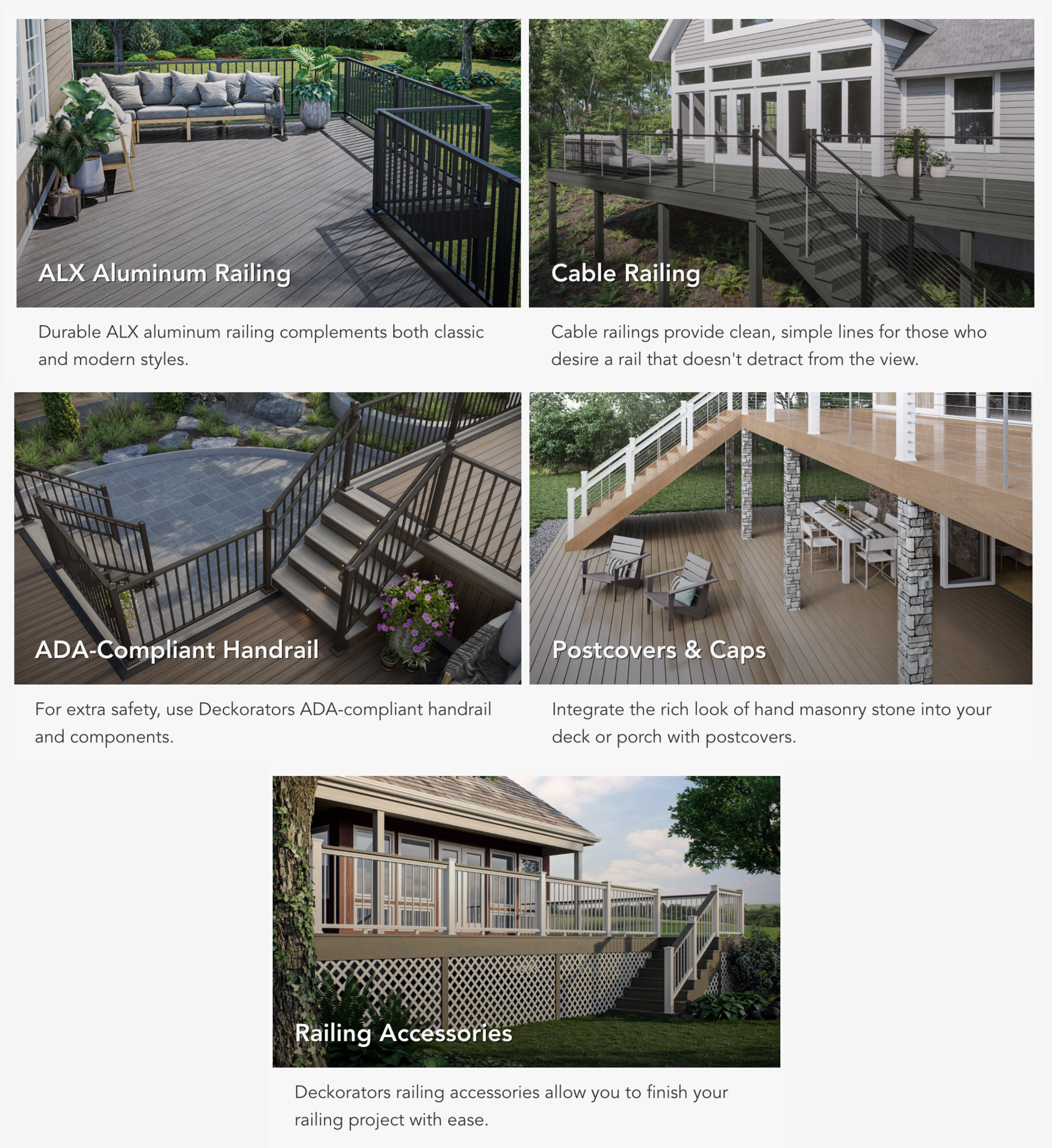 Deck Rail Options & Accessories - Deckorators