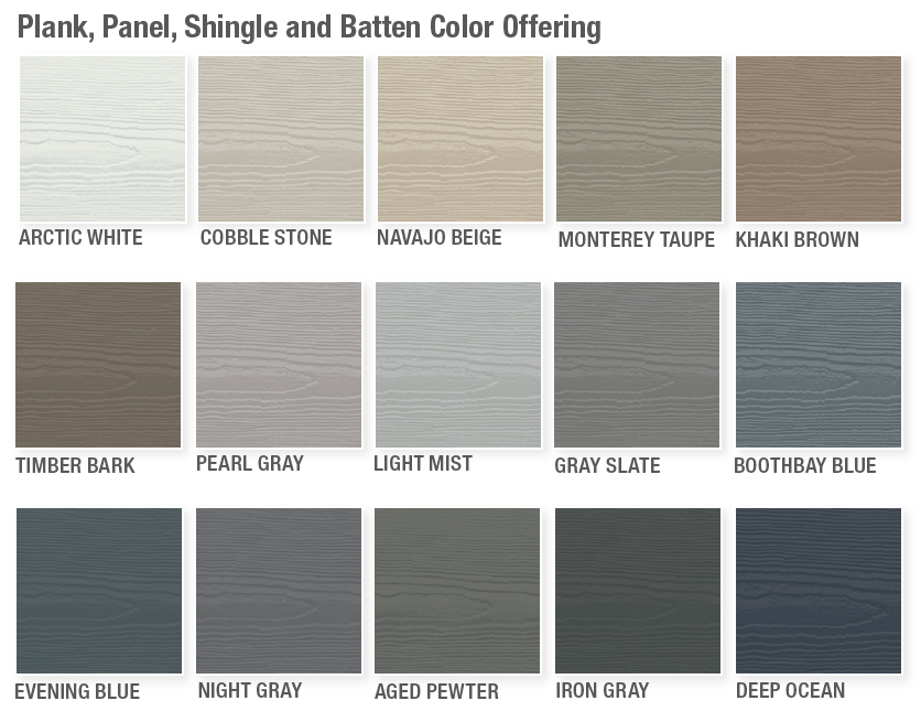 Hardie Siding Color Chart